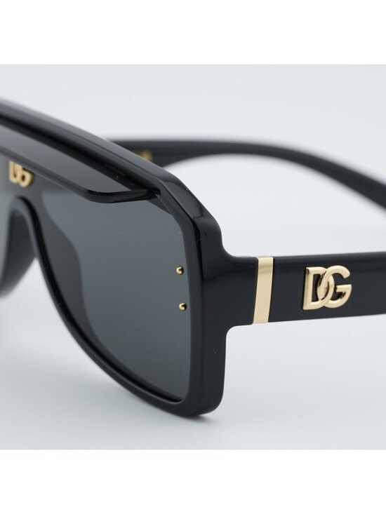 Dolce & Gabbana DG6205 501/87 Sunglasses Black Square Frame, Grey Lenses main image 6